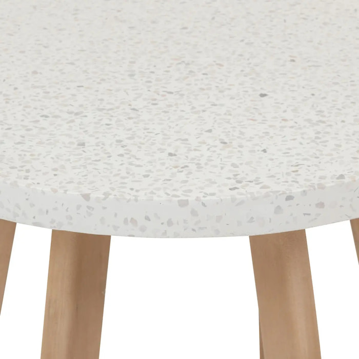 Table d appoint de jardin ronde "Lemindo" 50 x 53cm en eucalyptus