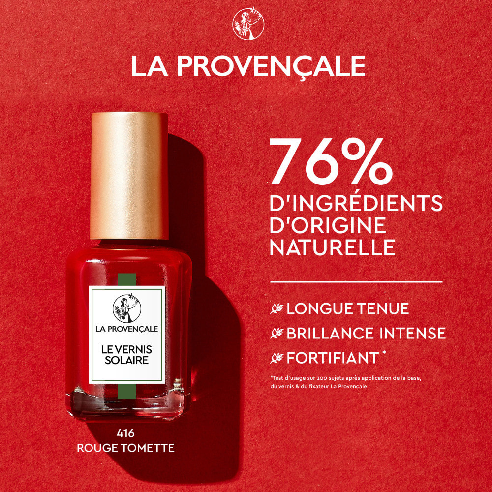 La Provençale Bio Le Vernis Solaire Vernis à Ongles Longue Tenue Rouge Tomette