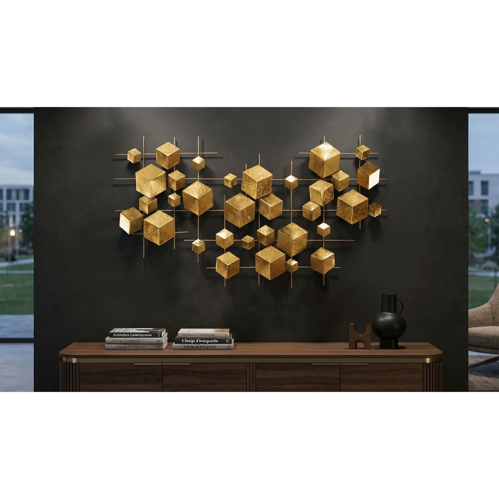 PANNELLO IN FERRO ABSTRACT CM 90,5X3,5X50