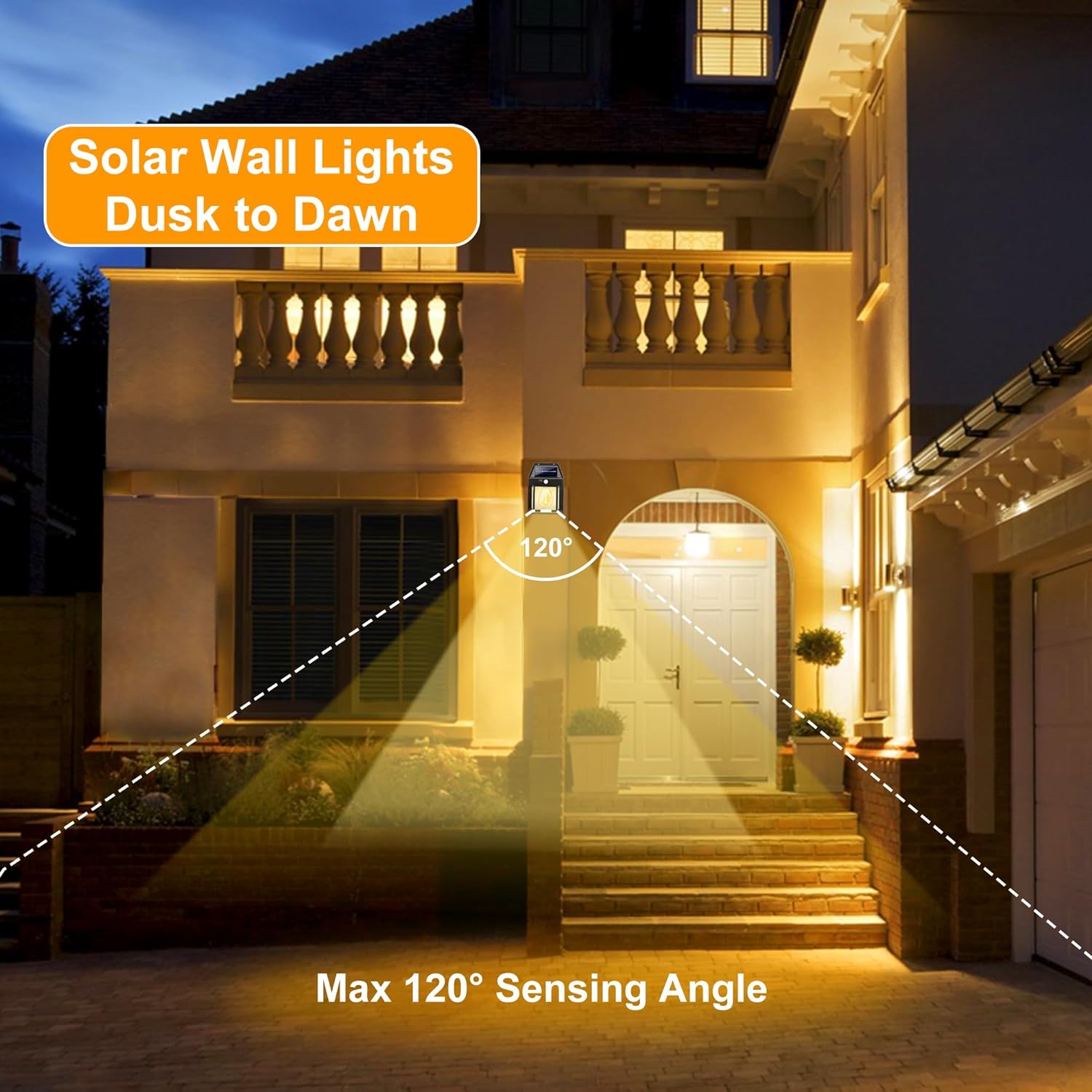 4 Applique solaire sensor SUNFLARE 30LM