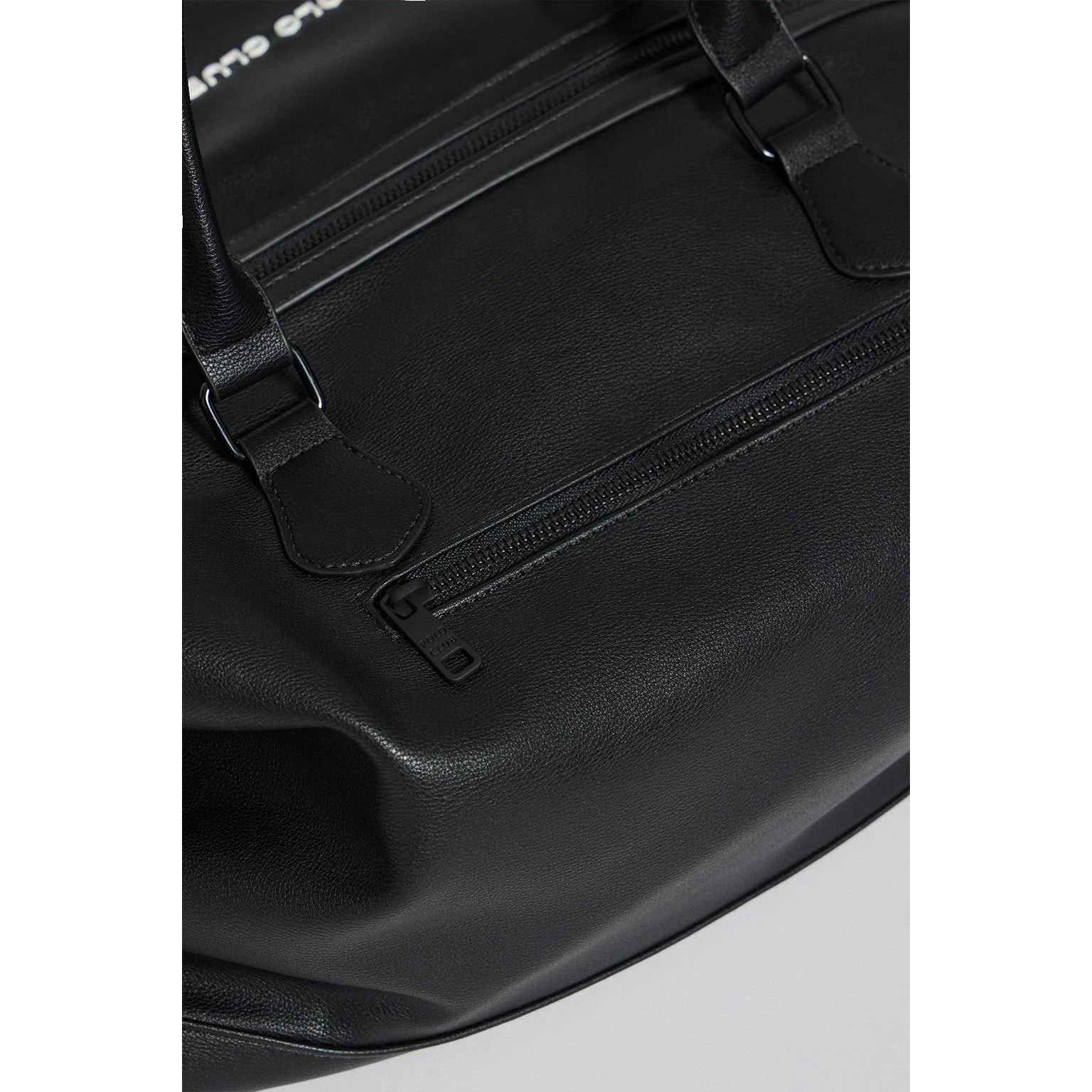 Borsa nera Kent con cerniera e dettagli Polo Club