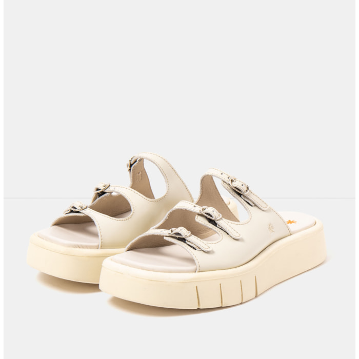 Sandalias 1847 NAPPA SHINNY CREAM/ MALAGA color Cream