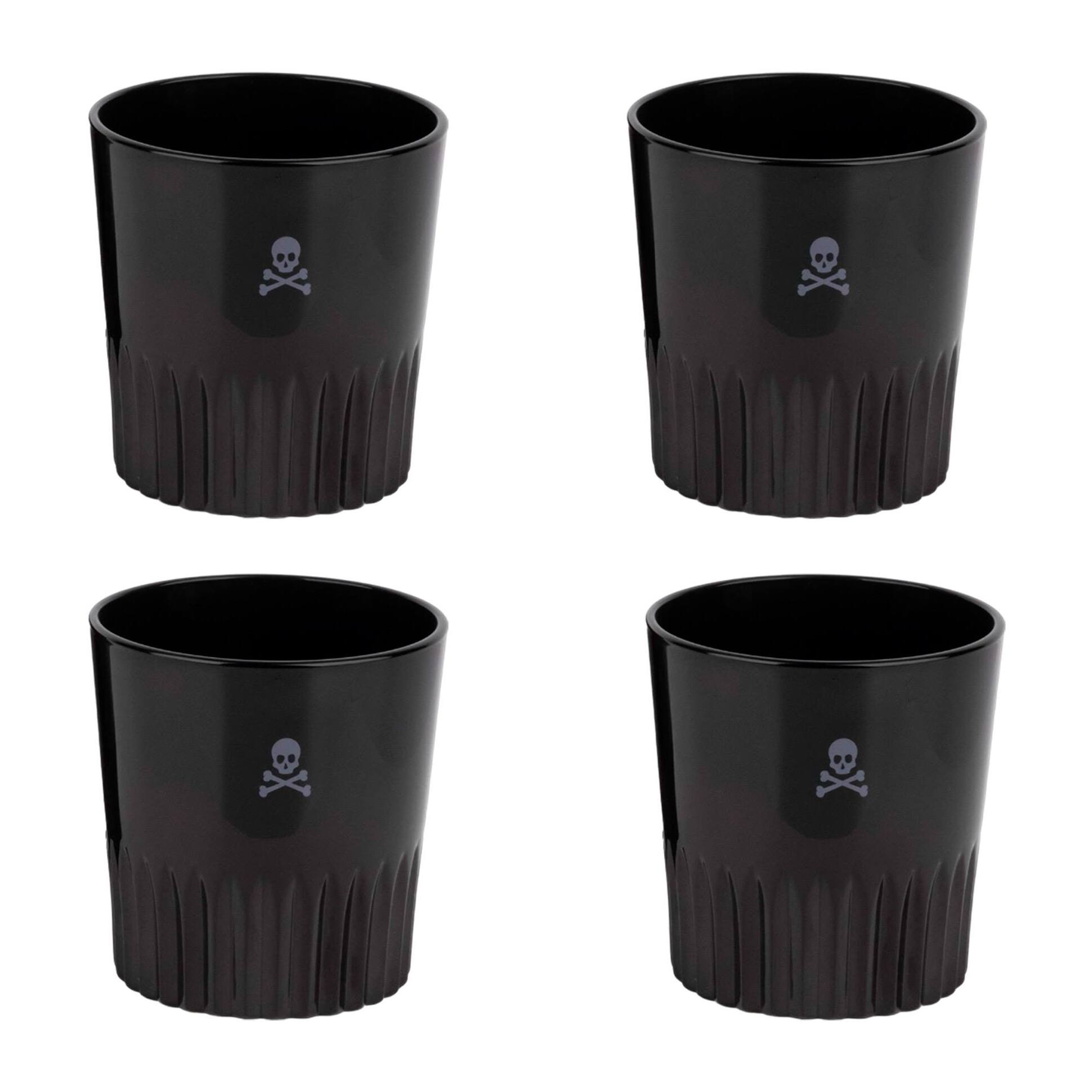 Set de 4 vasos negros para whiskey 345ml scalpers home