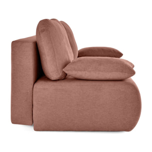 Harper - canapé 3 places convertible avec coffre en tissu texturé - Rose