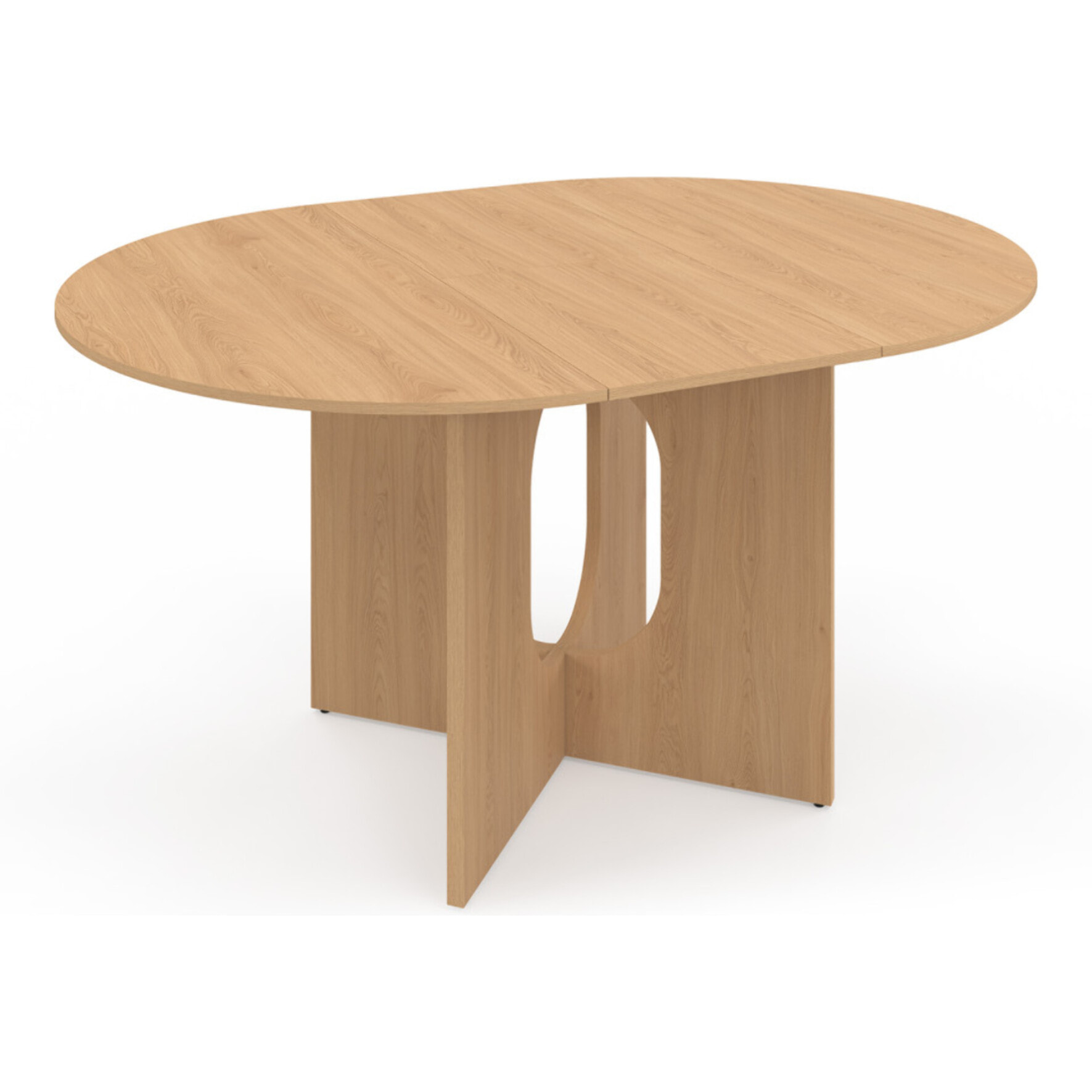 Table à manger ronde extensible Mathis Ø110-150cm bois