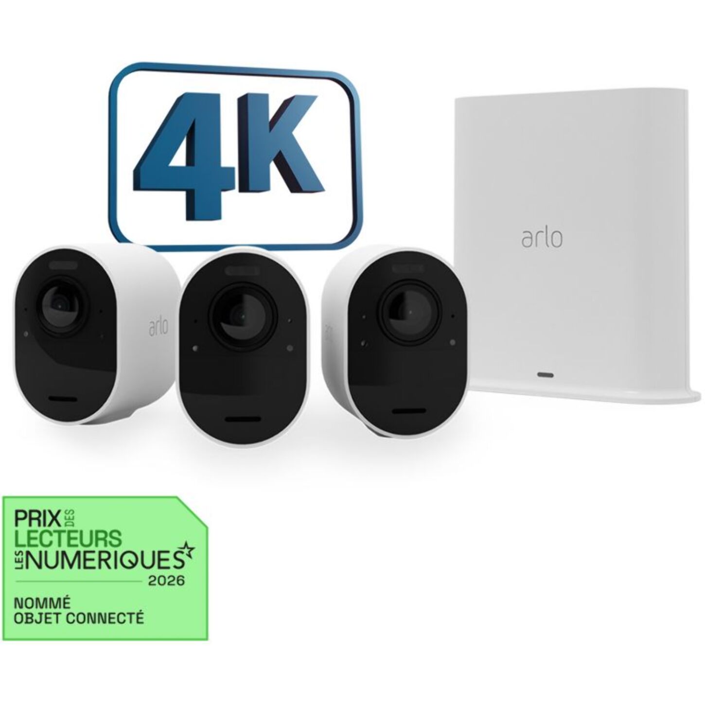 Caméra de surveillance ARLO 3 caméras extérieures blanches Ultra 2