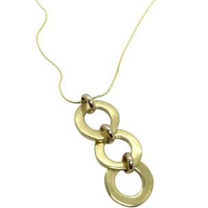 Gargantilla dorado chapado colgantes aro Cascada D3