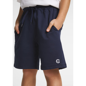 Shorts Básicos de Niños de Algodón en Azul Marino