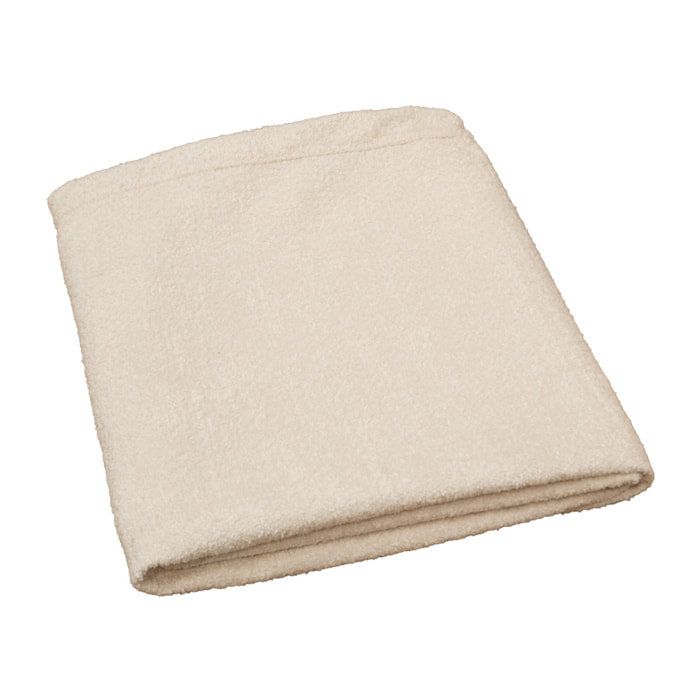 Housse pour tête de lit en bouclé beige en différentes tailles