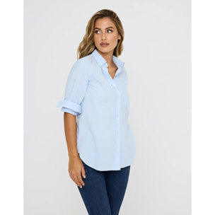 Camisa Manga Larga Azul - Ambre