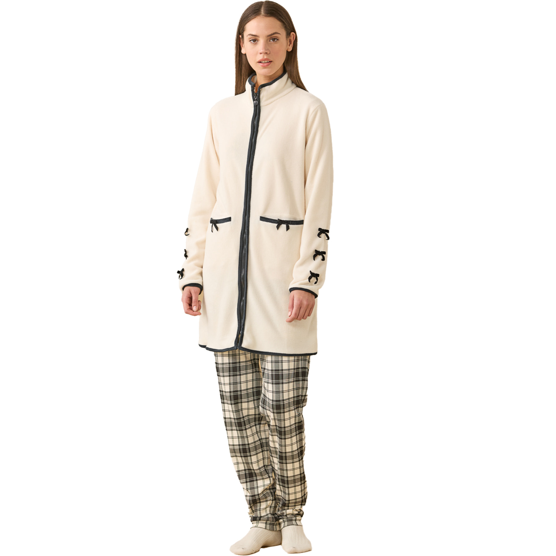 Vestaglia invernale donna micropile articolo bow. Noidinotte