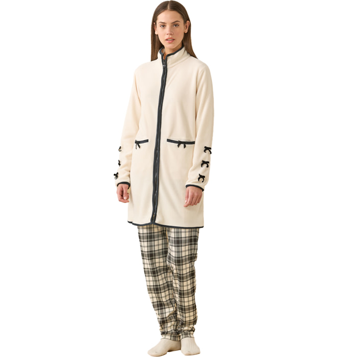 Vestaglia invernale donna micropile articolo bow. Noidinotte