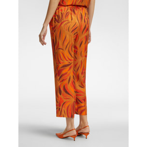 Elena Mirò - Pantalón estampado - Naranja sol
