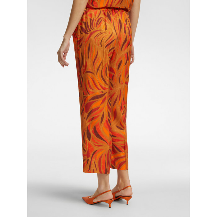 Elena Mirò - Pantalón estampado - Naranja sol