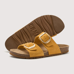 Sandalia Bio Hebilla Mostaza - Emerald