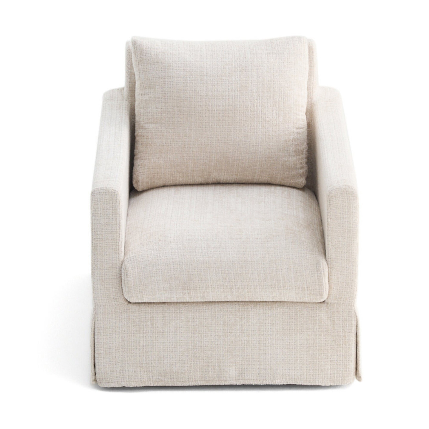 Serena - housse en velours texturé pour fauteuil - Beige