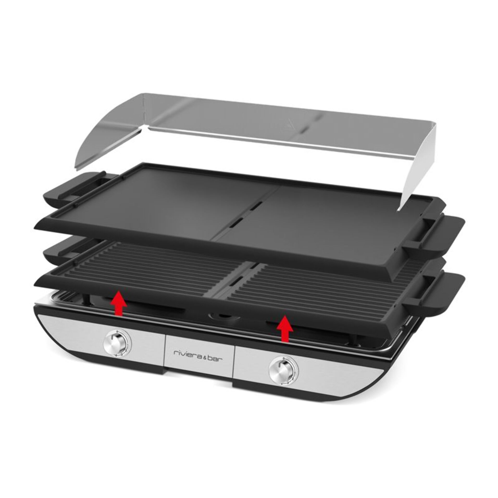 Plancha électrique RIVIERA ET BAR QPL700 grill combiné
