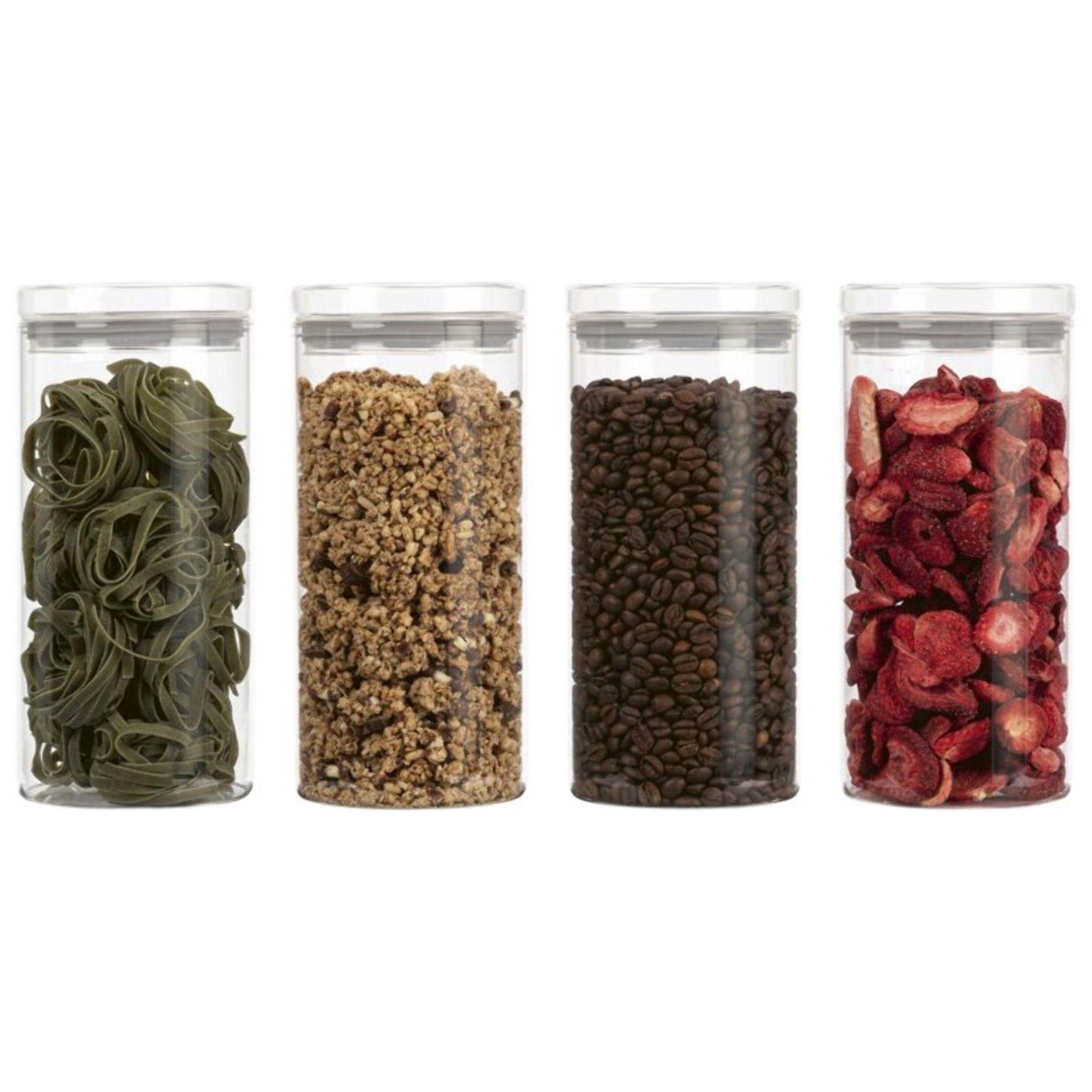 Set 4 bocaux et couvercle en verre de haute qualité Classbach C-VD4028