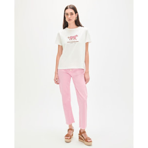 Maglietta con stampa leopardata