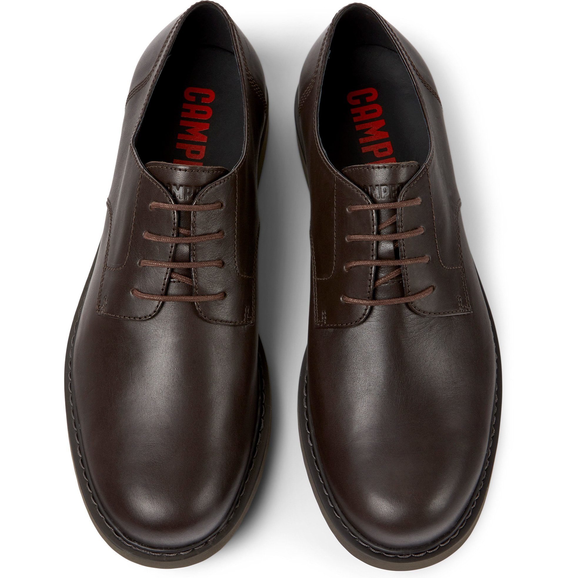 Zapatos de cordones - CAMPER Neuman - Marron - Cuero liso