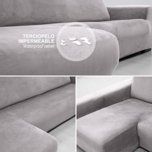 Funda TERCIOPELO ANTI MANCHAS Multi elástica para CHAISE LONGUE modelo VERONICA