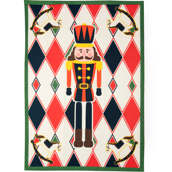 Set canovaccio con presina e guanto da cucina Excelsa – Vintage Christmas, Cotone Multicolore