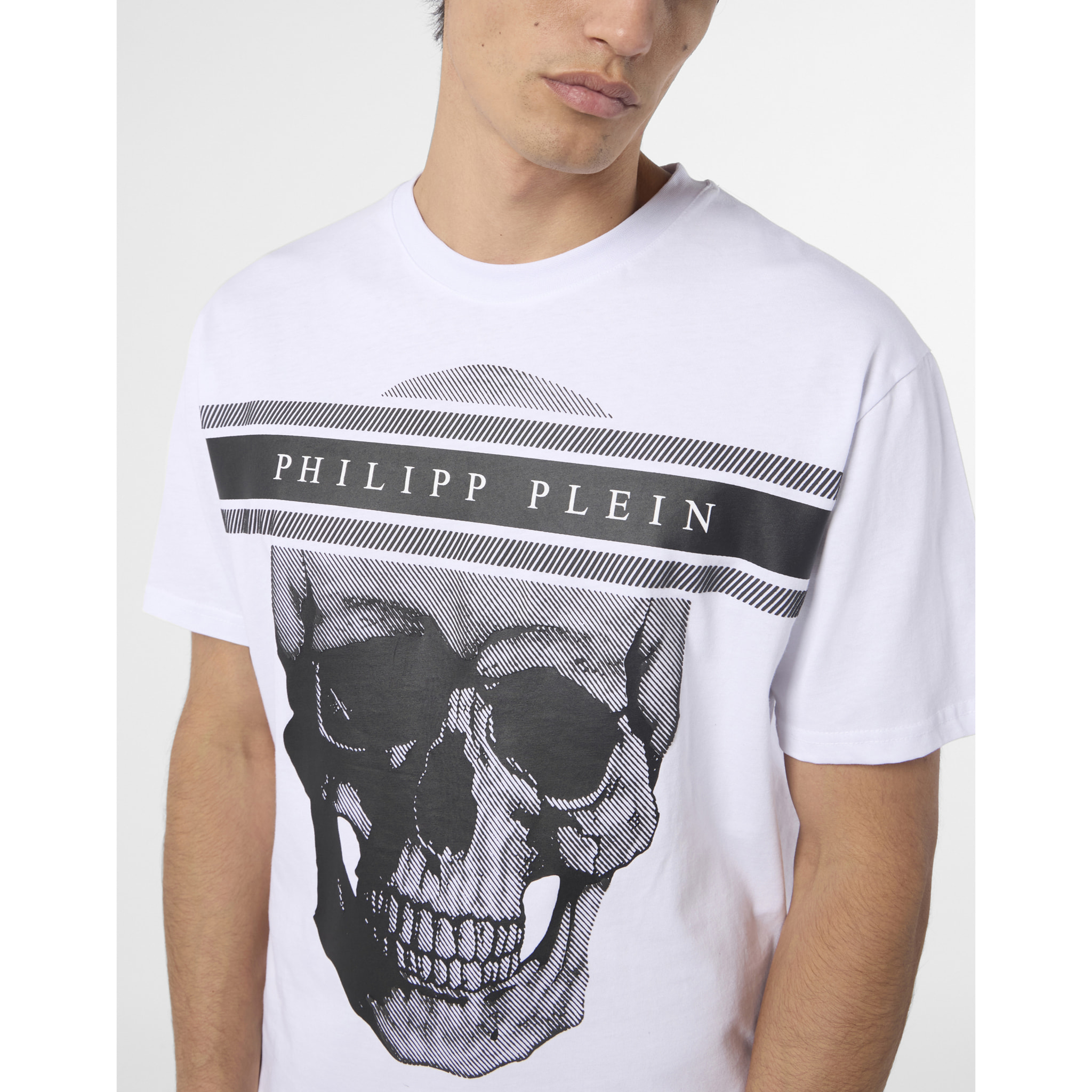 PHILIPP PLEIN Camiseta de cuello redondo y manga corta SKULL