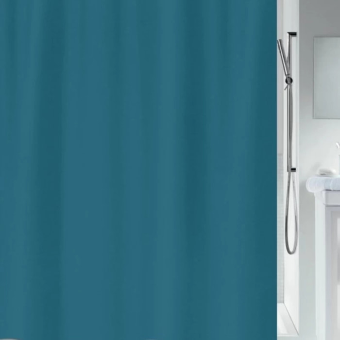 Rideau de douche Polyester PRIMO Bleu Pérole Spirella