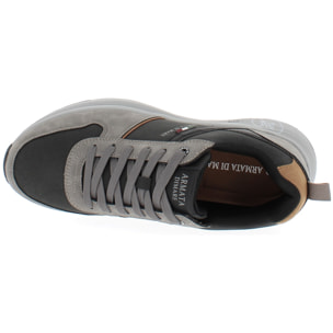 Armata di Mare Scarpe Uomo Sneakers Casual Stringate con Soletta Rimovibile in Memory Foam AMU 2N818 Grey Black