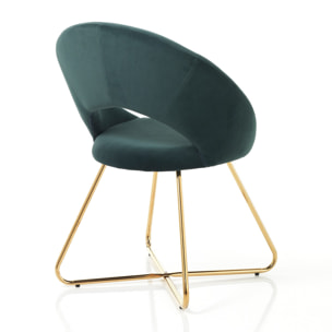 Tomasucci Lot de 2 Chaises / fauteuil EDDA VERT
