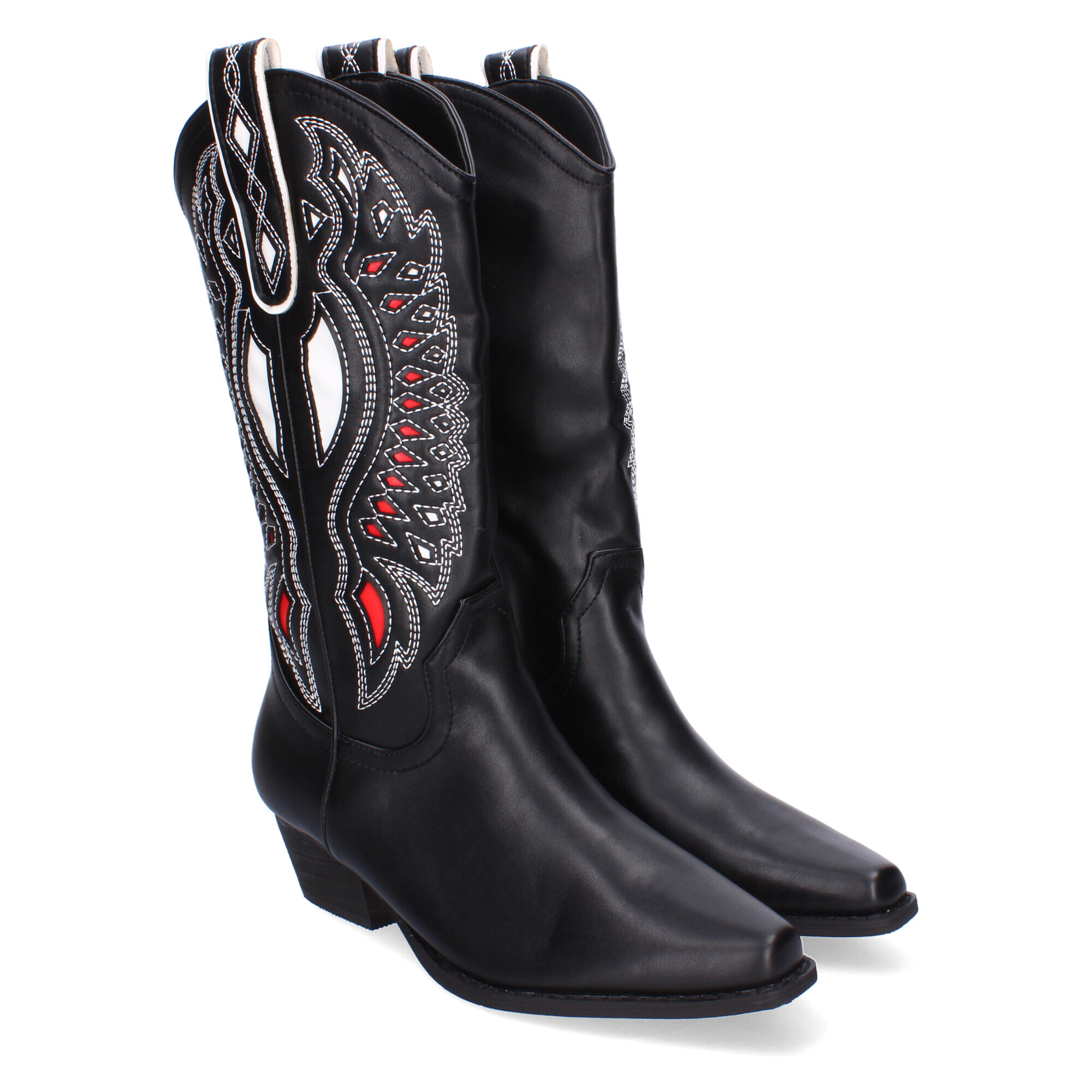 Botas Cowboy para Mujer con Detalles en la Caña