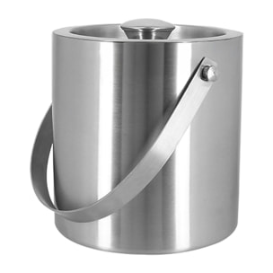 Seau à glace acier inoxydable 1,5L double paroi et couvercle