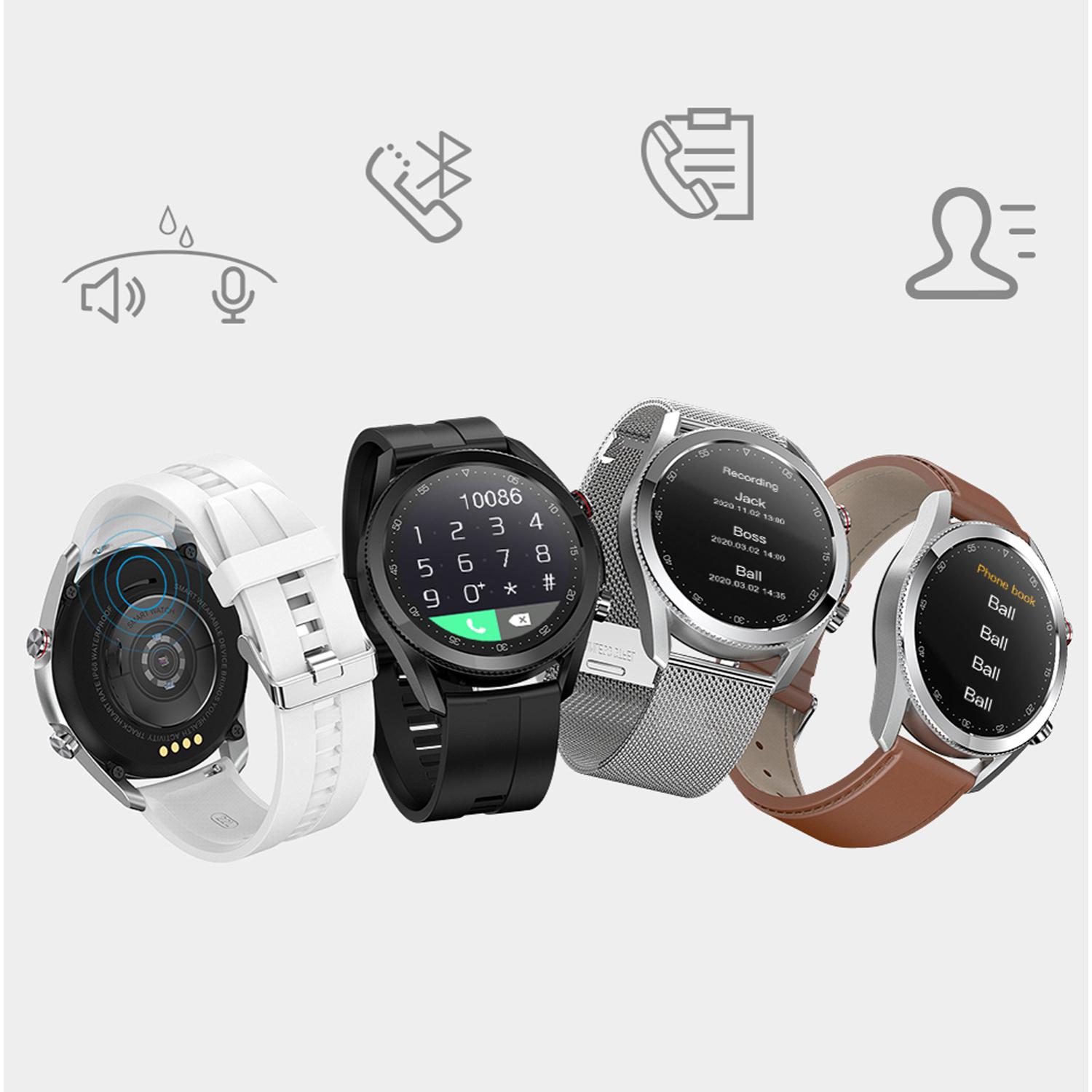 Smartwatch L19 con notifiche app. Monitor della salute con monitor ECG, pressione sanguigna e ossigeno.