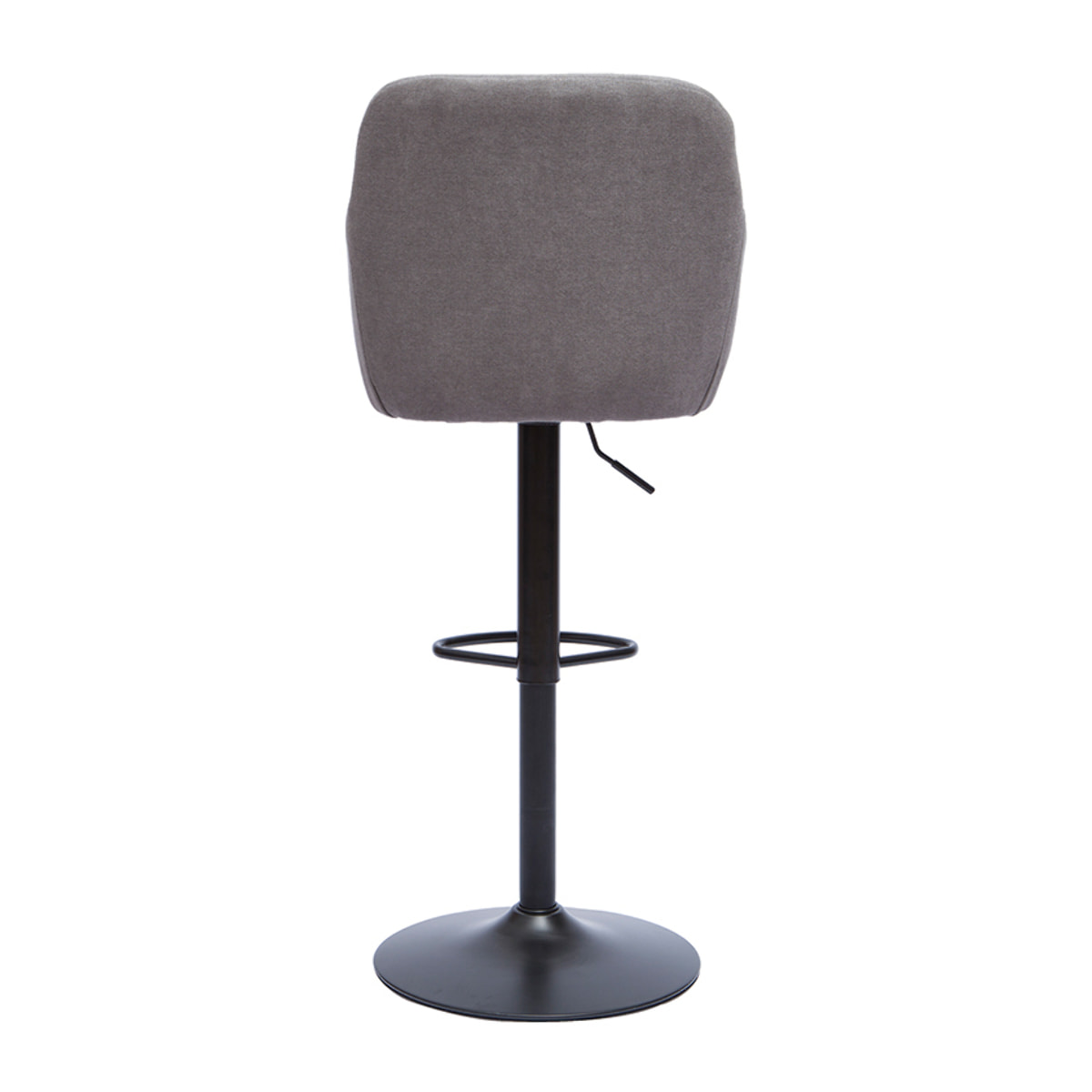 Tabourets de bar réglables tissu effet velours gris et métal (lot de 2) AMIKA