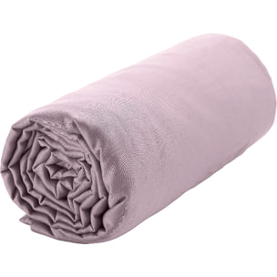 Drap Housse - Bonnet:30cm 100% Satin De Coton lavé 105 Fils Tourterelle