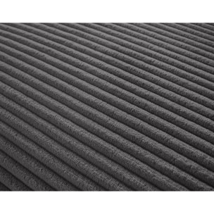 Garance - canapé modulable d'angle droit - 6 places - en velours côtelé - Gris foncé