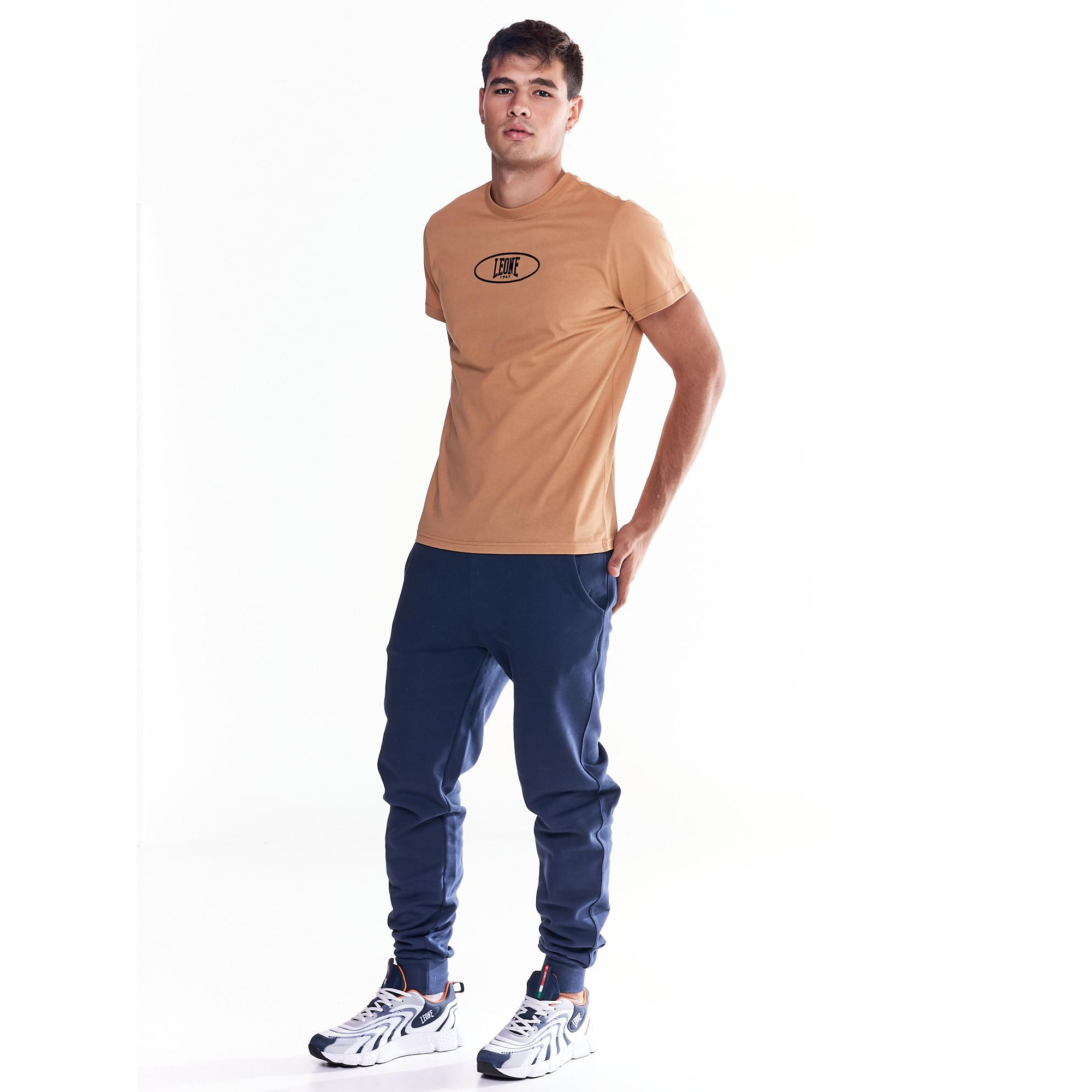 T-shirt da uomo stampa logo centrale Earth Tones