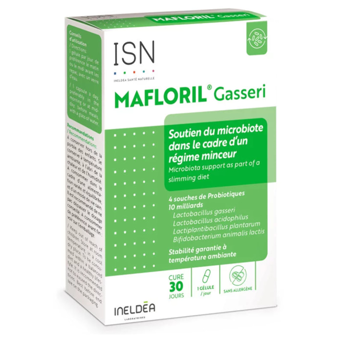 INELDEA SANTE NATURELLE - Le Protocole Minceur - Metaboslim + Mafloril Gasseri - Aide à rééquilibrer le microbiote - Aide à la perte de poids - Actif breveté