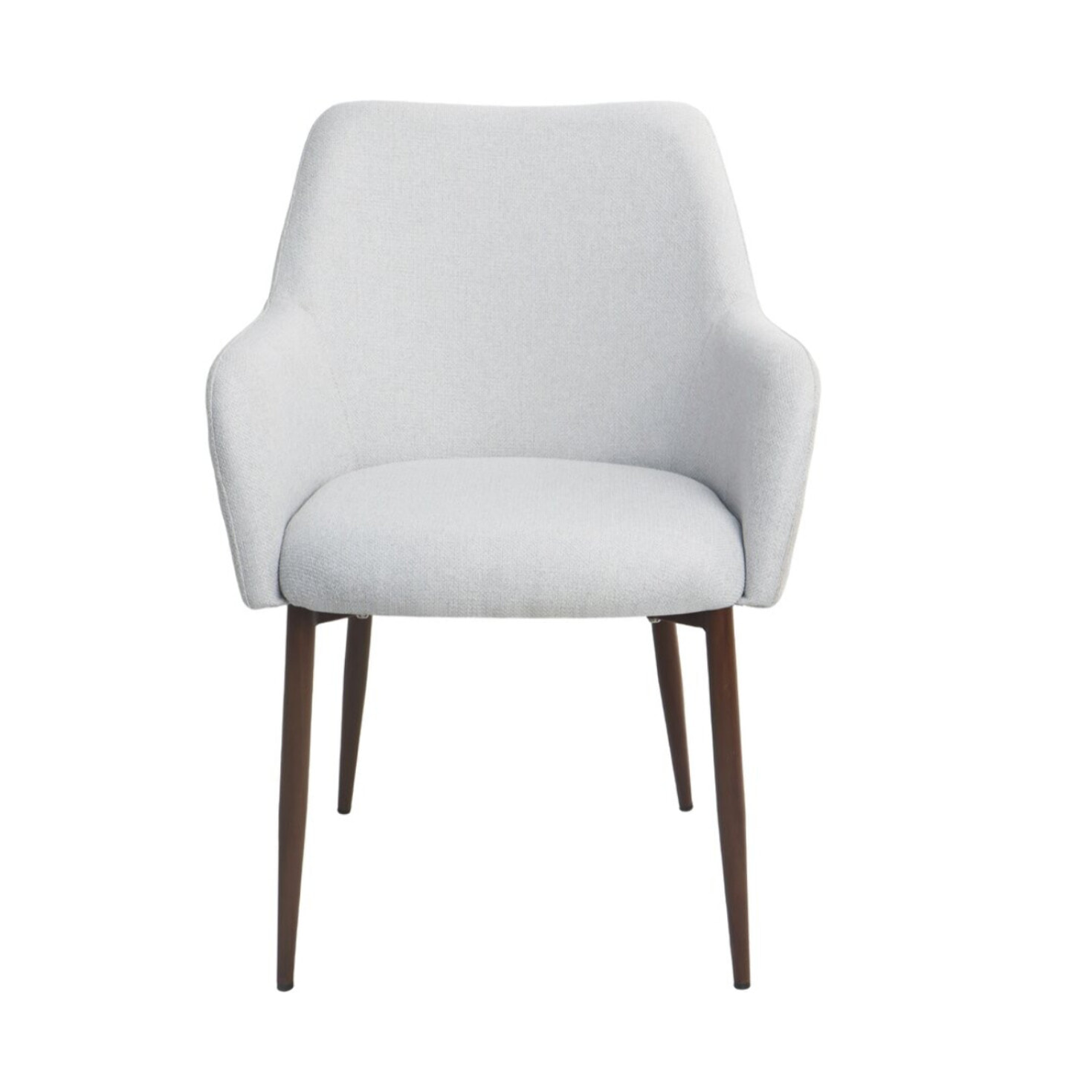 Lot de 2 chaises de salle à manger avec accoudoirs "Jade" - Gris clair
