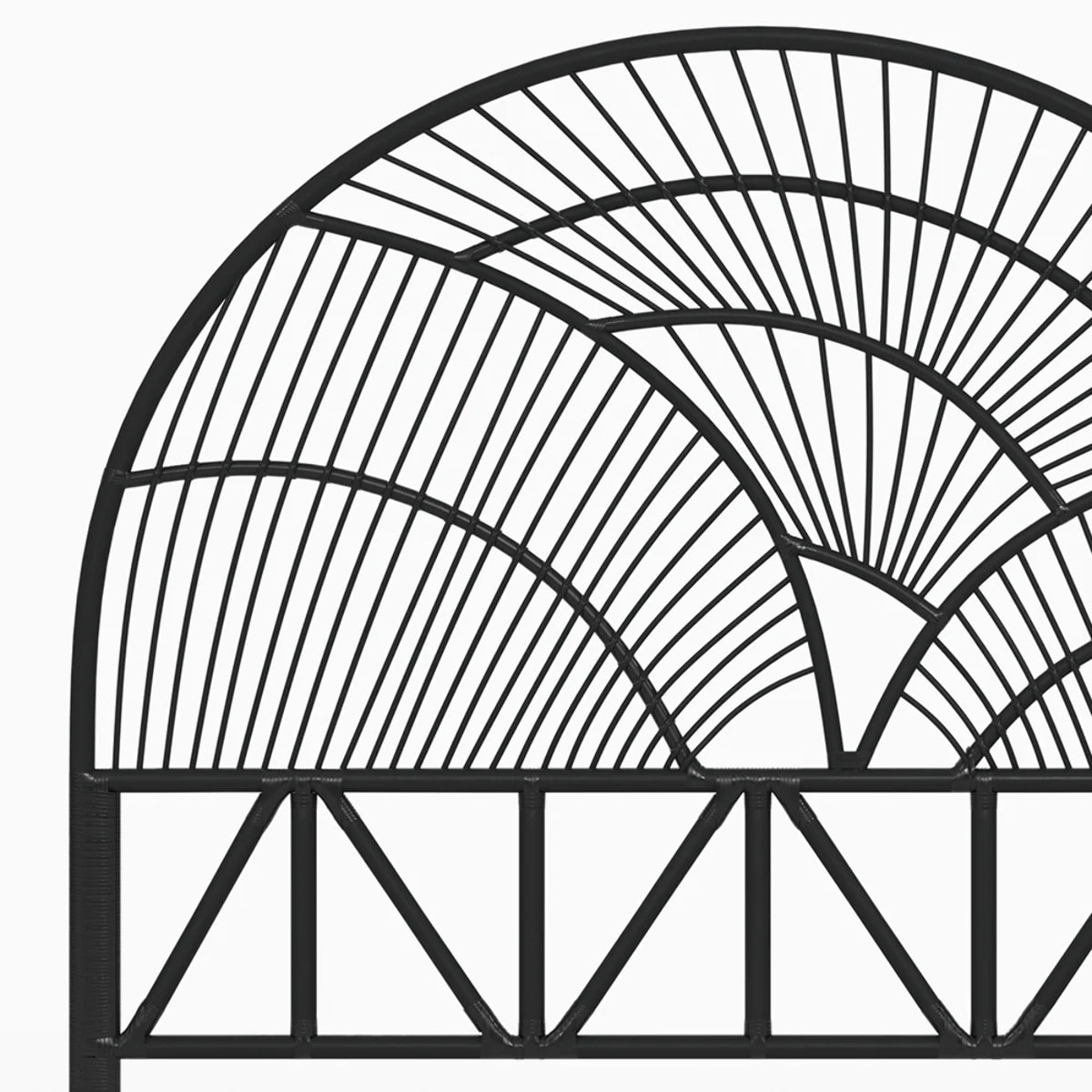 Tête de lit en rotin noir 160 cm - Séléné