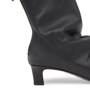 Botín de tacón Alegra en napa con cierre de cremallera