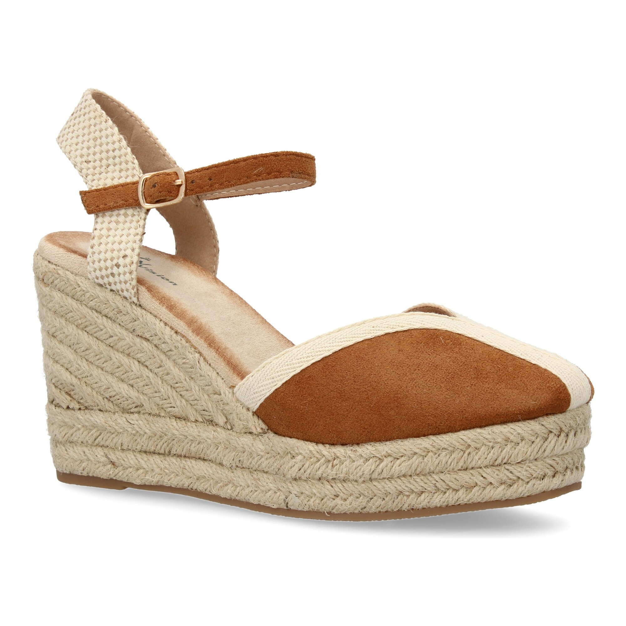 Sandalia de Mujer, Estilo Valenciana de Yute, Diseño Moderno con Punta Fina
