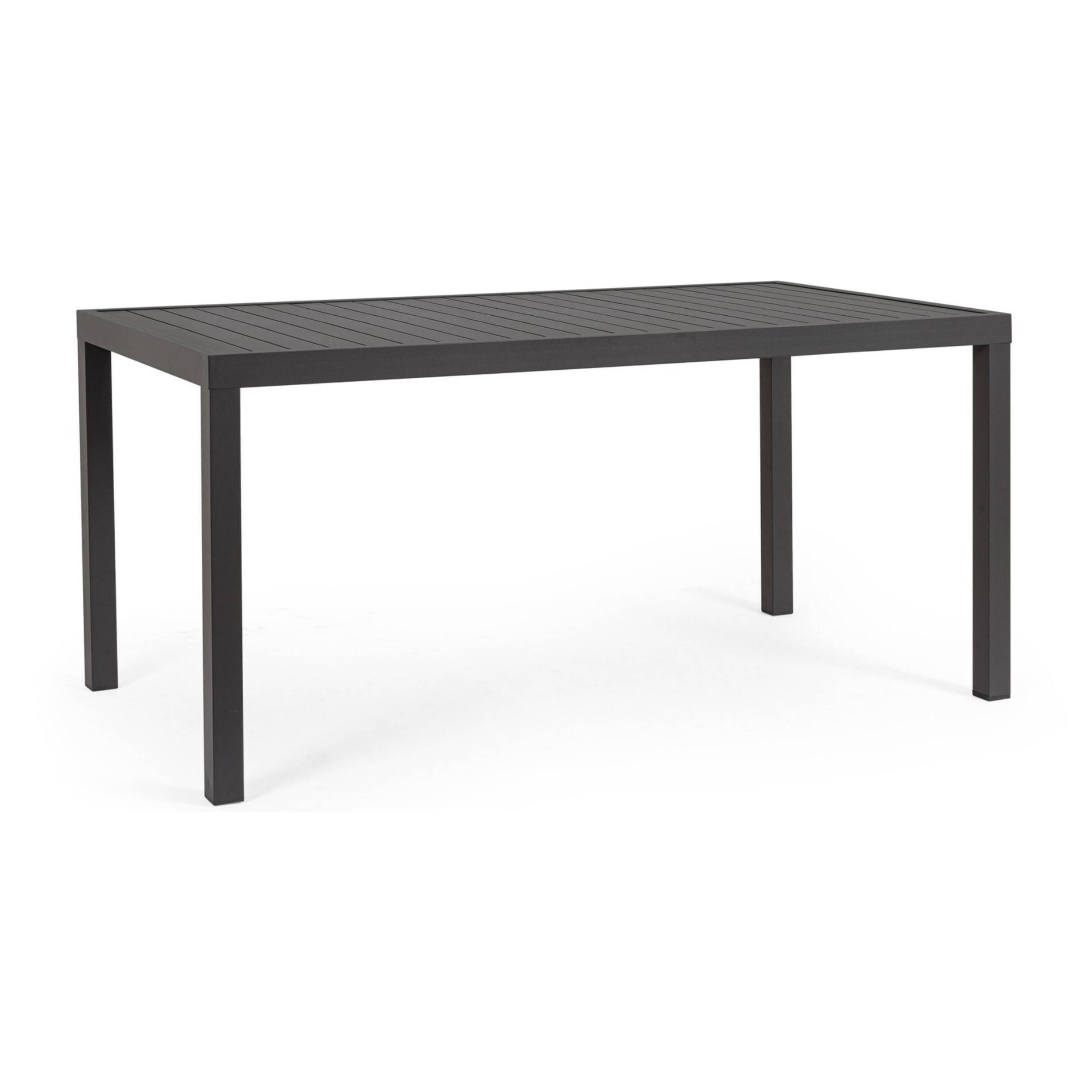 Tavolo da giardino HILDE in alluminio antracite verniciato a polvere, 150×80 cm