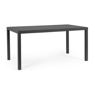 Tavolo da giardino HILDE in alluminio antracite verniciato a polvere, 150×80 cm