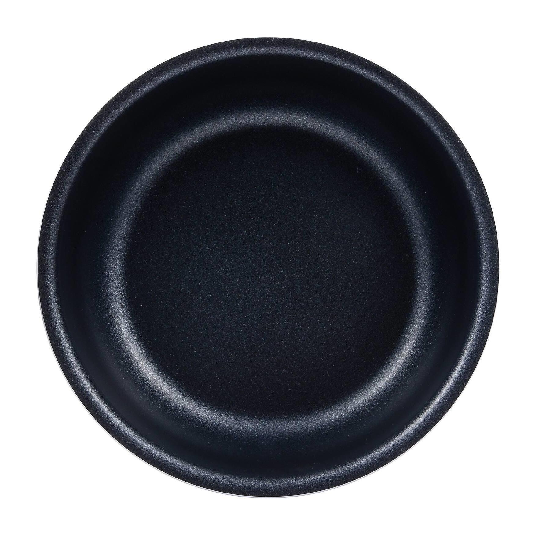 juego de 3 cazos ø16ø18ø20cm aluminio prensado negro + mango extraíble