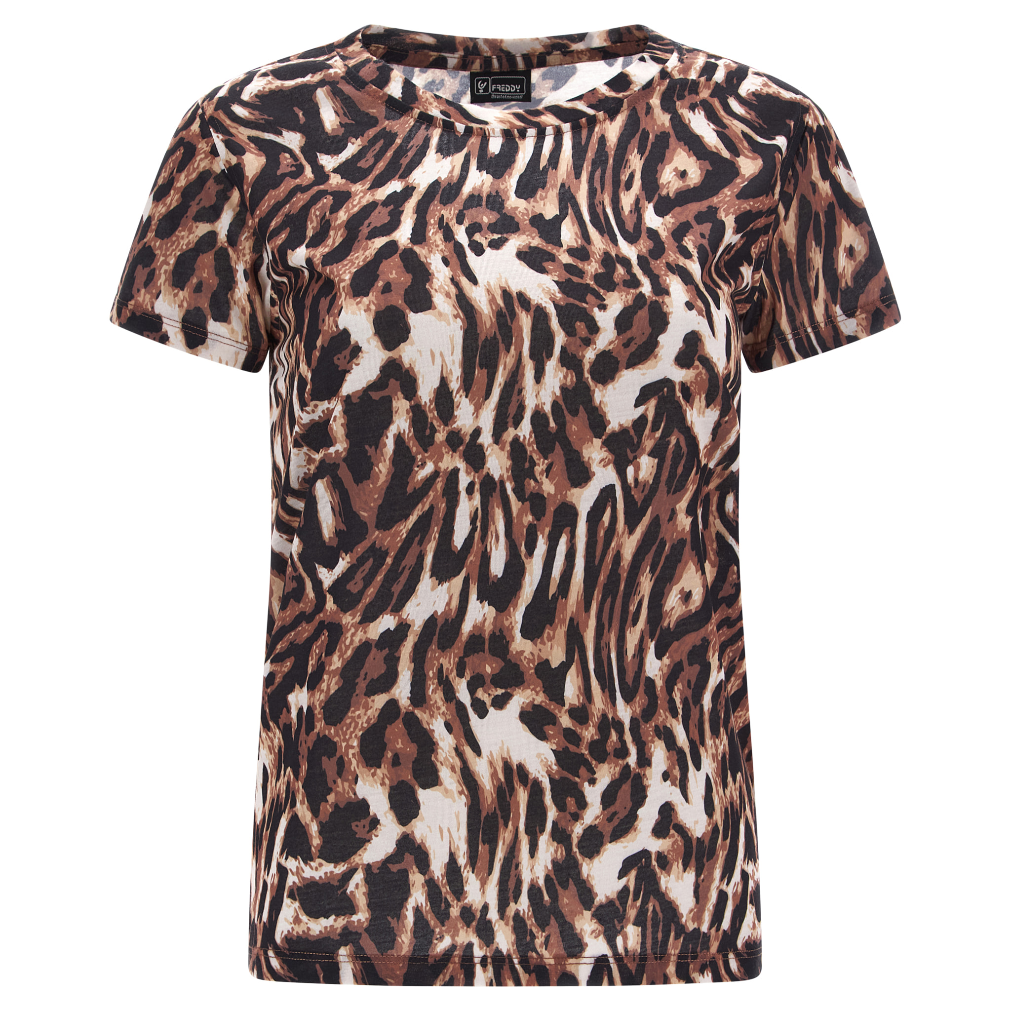 T-shirt comfort fit in jersey stampato animalier