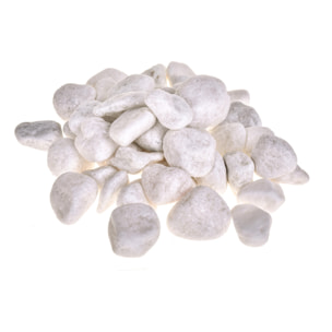 Sassolini Bianchi, 1 Kg. Misure 2/3 Cm - Pezzi 12 - 14X10X3cm - Colore: Bianco - Bianchi Dino - Decorazioni Varie