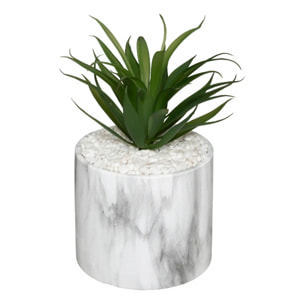 Plante artificielle pot marbre H17,5cm