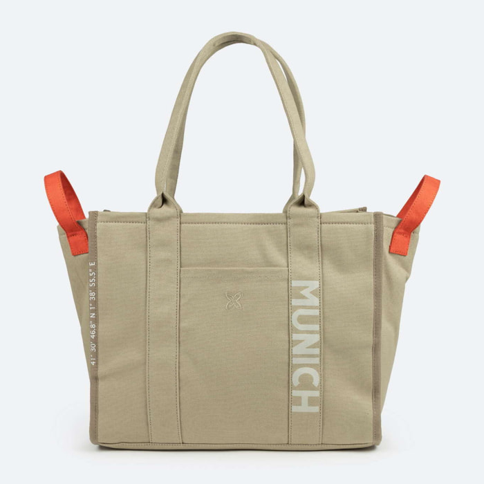 BOLSO CALA SHOPPER C/TAUPE + ORANGE
