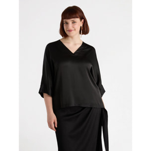 Fiorella Rubino - Blusa de raso - Negro